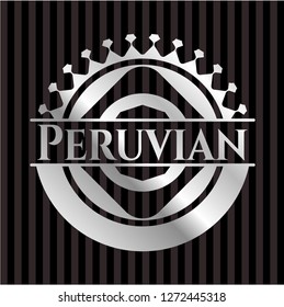Peruvian silvery shiny emblem