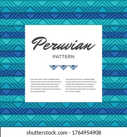 Peruvian traditional seamless colorful geometric pattern. Ethnic ornament vector - Copy Space