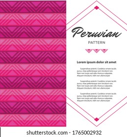 Peruvian traditional seamless colorful geometric pattern - Ethnic ornament vector texture