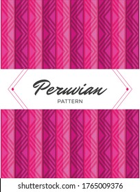 Peruvian traditional seamless colorful geometric pattern - Ethnic ornament vector texture