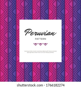 Peruvian traditional seamless colorful geometric pattern - Ethnic ornament vector texture