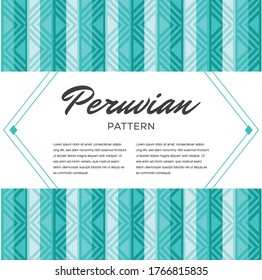 Peruvian traditional seamless colorful geometric pattern - Ethnic ornament vector texture. Copy Space