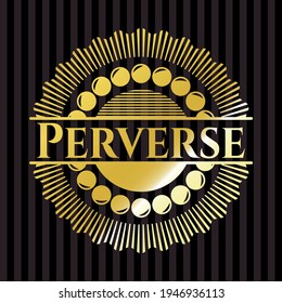Perverses Gold glänzt. Vektorgrafik. Detaillierte Angaben. 
