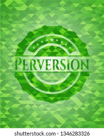 Perversion green mosaic emblem
