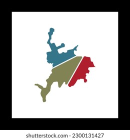 Geometrisches, kreatives Logo der Stadtplan von Pervomais