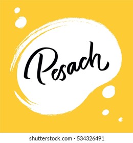 Pesach Hand-lettering vector, holiday tag