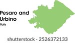 pesaro and urbino map in vectors