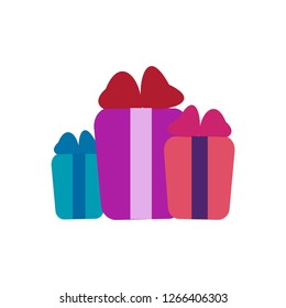 pesent holiday flat icon