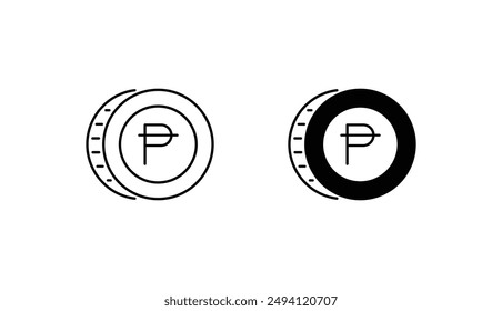 Peseta icon design with white background stock illustration