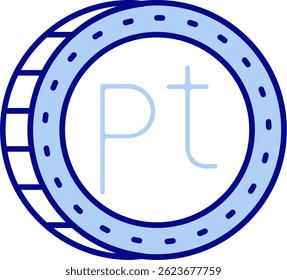 Peseta Line vector Icon Design