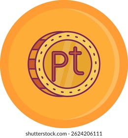 Peseta Line vetor Icon Design