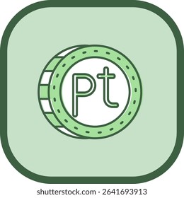 Peseta Line vector Icon Design