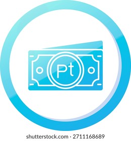 Peseta Line vector Icon Design