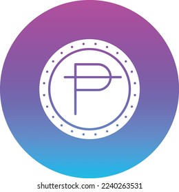 Peseta vector icon. Can be used for printing, mobile and web applications.