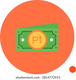 Peseta vector Icon Design Illustration