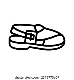 Peshawari chappal vector design in editable style