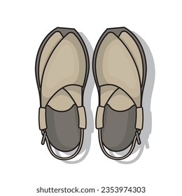 Peshawari, Norozi Chappal and Sandals vector illustration