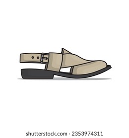 Peshawari, Norozi Chappal and Sandals vector illustration