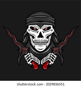 Vector de cráneo de Pesilat con queris