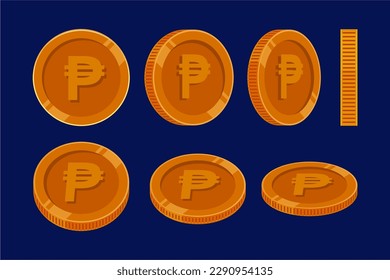 Peso Bronze Coin Money Philippine Peso Currency Symbol PHP
