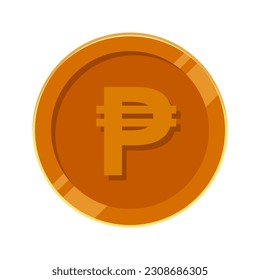 Peso Coin Bronze Philippine Money Copper PHP Vector