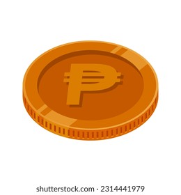 Peso Coin Bronze Philippine Money Copper PHP Isolated