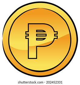 Peso coin vector