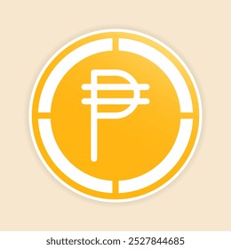 Peso coins icons. Philippine money symbol, abstract currency logo with soft gradient fill.