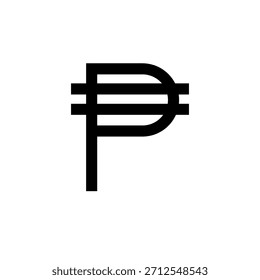 Peso-Währung editierbarer Strich eps