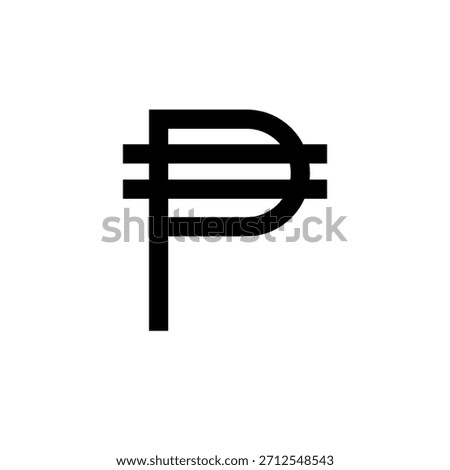 peso currency editable stroke eps