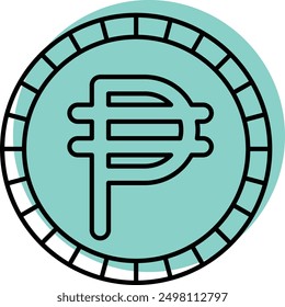 Peso Currency Icon for Financial and Economic Transactions