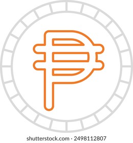 Peso Currency Icon for Financial and Economic Transactions