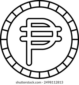 Peso Currency Icon for Financial and Economic Transactions