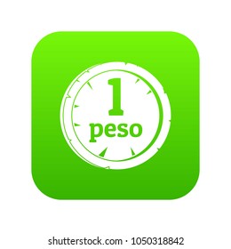 Peso icon digital green for any design isolated on white vector illustration