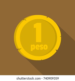 Peso icon. Flat illustration of peso vector icon for web
