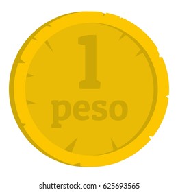 Peso icon flat isolated on white background vector illustration