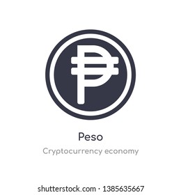 peso icon. isolated peso icon vector illustration from cryptocurrency economy collection. editable sing symbol can be use for web site and mobile app