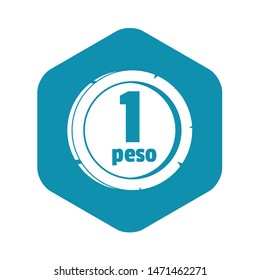 Peso icon. Simple illustration of peso vector icon for web