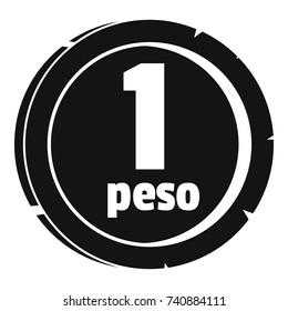 Peso icon. Simple illustration of peso vector icon for web