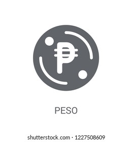 Peso icon. Trendy Peso logo concept on white background from Cryptocurrency economy and finance collection. Suitable for use on web apps, mobile apps and print media.