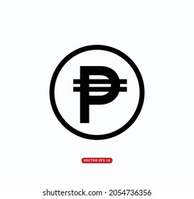 Peso icon vector ,money icon flat style illustration