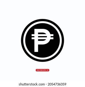 Peso icon vector ,money icon flat style illustration