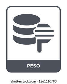 peso icon vector on white background, peso trendy filled icons from Cryptocurrency economy and finance collection, peso simple element illustration