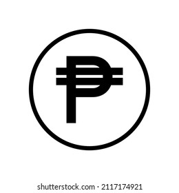 Peso icon vector on white background