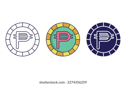 Peso line and solid illustration icon