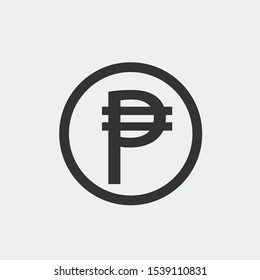 Peso Philippine bank currency vector icon flat style eps 10