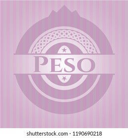 Peso retro pink emblem