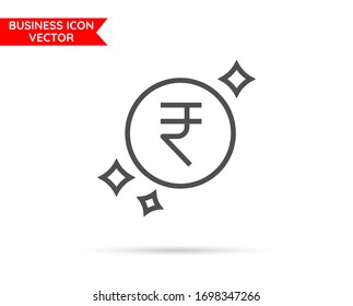 Pesos coin Business line icon 10 eps. Flat design.