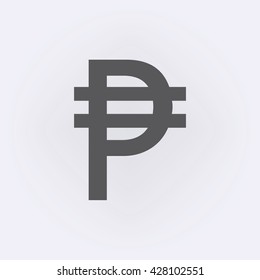 Pesos sign icon . Vector illustration