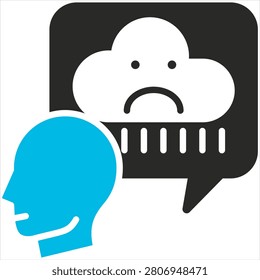 Pessimism Single Icon Glyph Color